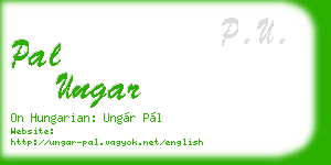pal ungar business card
